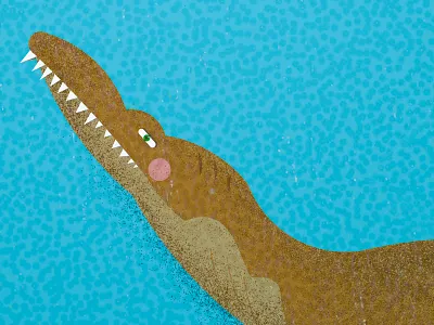 KRONOSAURUS QUEENSLANDICUS animal character cretaceous design dinosaur drawing graphic illustration prehistory