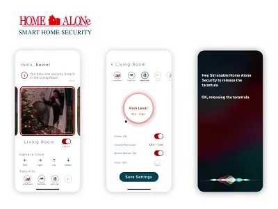 Home Alone Smart Home Settings app app design dailyui home alone settings settings ui siri smart home smarthome ui