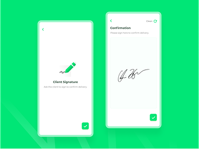 Delivery Confirmation l 15 · 365 clean client confirm confirm delivery confirmation delivery design interface minimal mobile app mobile ui sign signature simple typo ui ui trends ux vector
