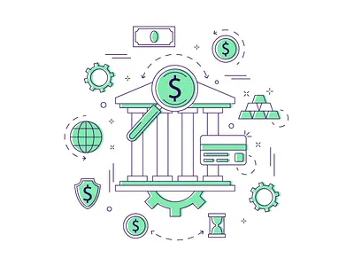 Banking Vector Free Illustration banking design free freebie graphics illustration typography vector