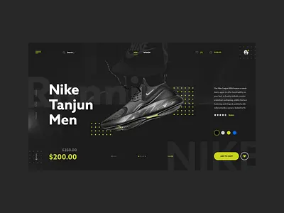 #71 Shots for Practice cart design ecommerce flat homepage minimalism nike product shoe shop shopping sneakers store ui ux website