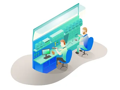 TRG Illustration Series | 4 digital illustration point of sale point of sales repair vector illustration warehouse work workplace