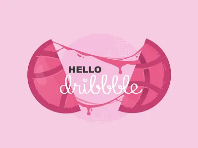 Hello Dribbble! art design dribbble hello illustration slime