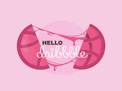Hello Dribbble! art design dribbble hello illustration slime