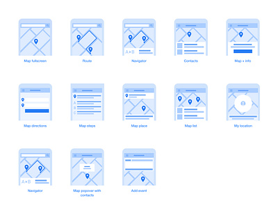 Maps flow chart for mobile branding design minimal ui uidesign ux uxdesign vector web website