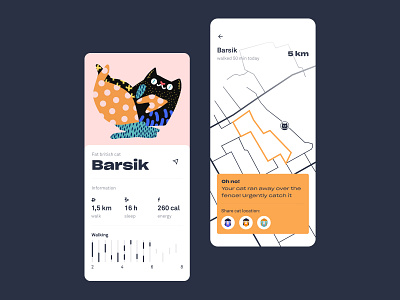 Fence for pets activity app application illustration ios map mobile interface mobileapp mobileappdesign pet pet care pets ui