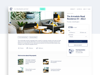 AltoVita Property Page airbnb booking landingpage landingpagedesign property ui uidesign ux