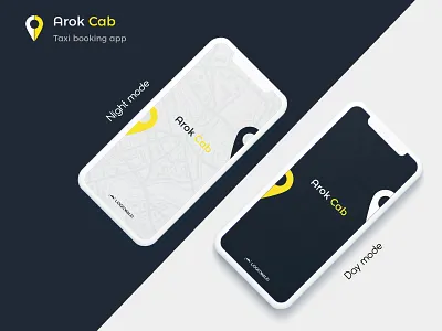 Arok cab - day night mode theme app mobile apps splash ui