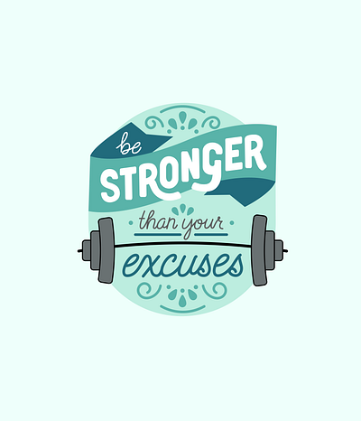 Workout Motivation! design illustration lettering art lettering design procreate typography