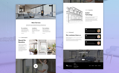 Window Company website concept design figma graphic photoshop sketch typography ui uidesign uiux web web design web designer webdesign website