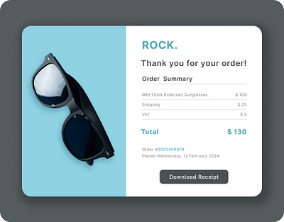 Email Receipt design figma ui ui ux ux