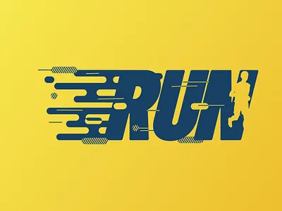 RUN - Running Event brand branding concept design designer logo run runner running