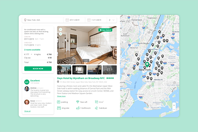 Hotel booking booking dailyui dailyui67 design gallery hotel hotel booking map pin reviews ui deisgn web page webdesign website