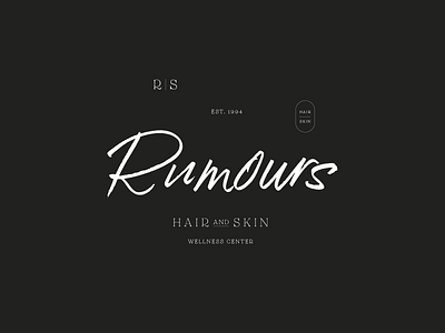 Rumours Logo Concept v.One branding concept hand drawn logo