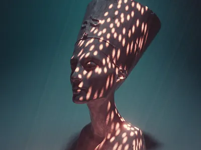 Nefertiti 3d 3d art beam bust c4d cinema 4d corona light model octane redshift redshift3d render sculpting