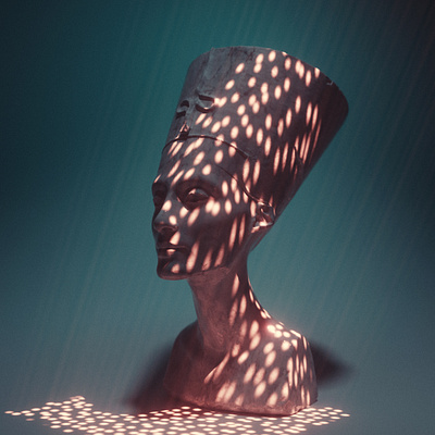 Nefertiti 3d 3d art beam bust c4d cinema 4d corona light model octane redshift redshift3d render sculpting