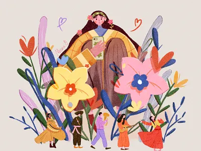 day2 design girl illustration smile