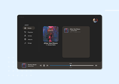 1 hour UI challenge: Create UI for Music Player music player uidesign