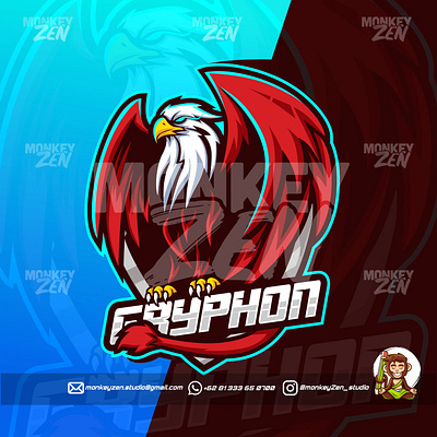 gryphon mascot esport logo design charachter e sport eagle esport game gamer gryphon logo mascot sale sport vector