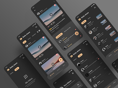 Short video app app dark app dark mode dark theme dark ui design icon mobile mobile design mobile ui short video ui ux video video game