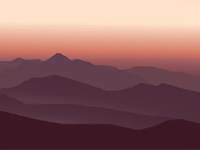 Sunset Mountian illustration landscape mountain mountains sunset vector