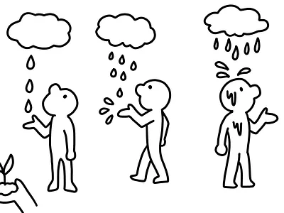 Today drawing topic is “rain” cloud rain raining rainy water