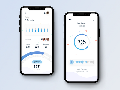 Fitness APP 💪 app app concept clean color colorful concept dashboard design design app fitness illustration inspiration iphone mobile page style task today ui ui design