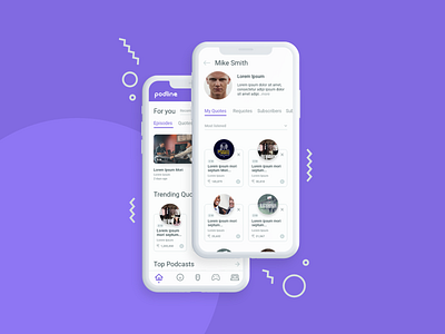 Podline - Podcast App #1 app app design app designer app ui app ui ux application application ui design interface design interface designer mobile app design mobile design podcasts ui ui design user experience user interface user interface design ux