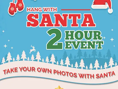 Santa poster design adobe photoshop clean design graphic design illustration poster design simple vector