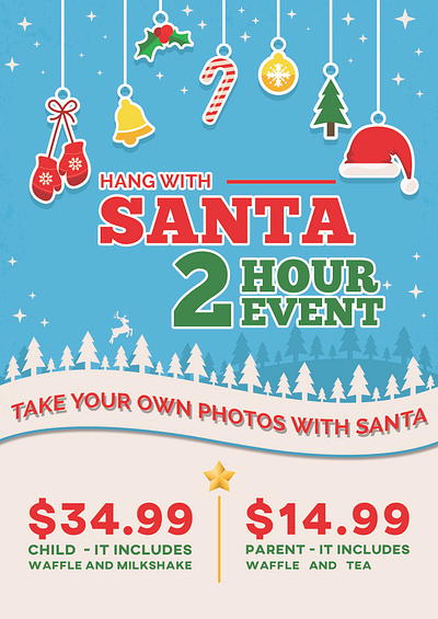 Santa poster design adobe photoshop clean design graphic design illustration poster design simple vector