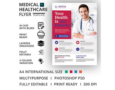 Medical Healthcare Flyer Template care clinic clinic flyer dental dental flyer dentist doctor emergency equipment fitness flyer health health care flyer healthcare flyer hospital hospital flyer leaflet medical medical flyer medical flyer template