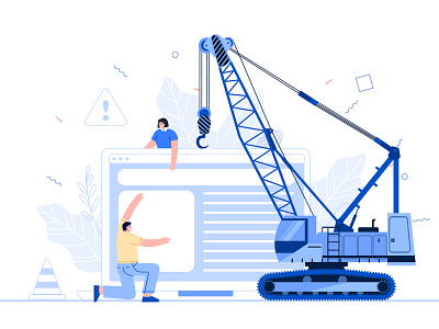 Page Under Maintenance (Illustration) | Hello Dribbble app blue blue theme branding debut design error error 404 error page firstshot illustration illustrator minimal vector web