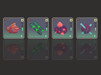 CRAFTING ELEMENTS pt. 2 16bit 8bit 8bitart button buttons design element elements game gameart gamedev icon icons pixel art pixelart pixelartist sci fi scifi ui ui design