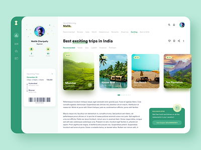 Travel App Exploration - Web adobe xd clean design design exciting flat india product travel travel app travelling ui ux web webapp website