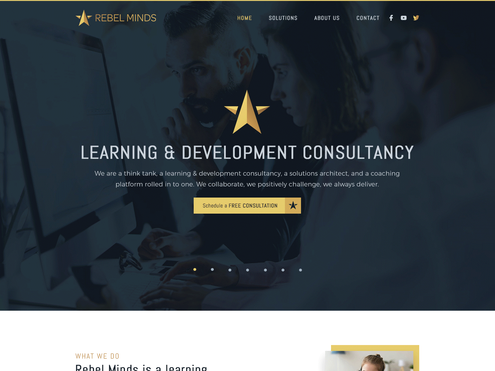 learning and development consultancy 2020 creative design mockup ui ux website