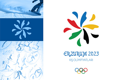 Erzurum Winter Olympics Logo design erzurum logo olympic pictogram sport vector winter