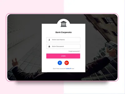 Banking login design admin bank bank coroptare clean clean ui design dribbble facebook finase illustration invite latest login login form new red website