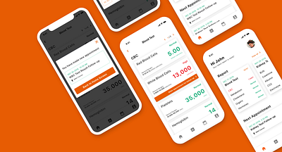 Lab Result Review - Blood Test blood test follow up ios make appointment medical mobile app ui ux visual design