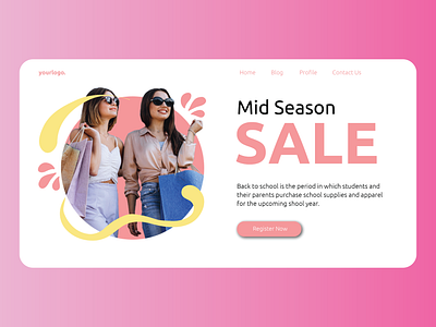 Mid Season SALE app branding design flat icon illustration landing page minimal ui ux vector web