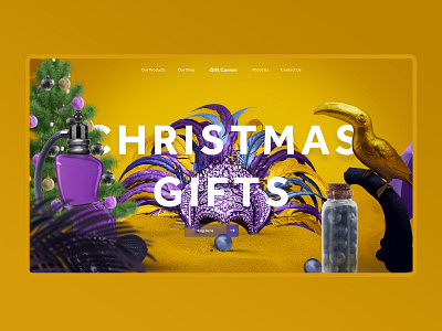 Inspired Header Design Day 6 christmas christmas design christmas landing page christmas tree design header header design landing page landing page concept landing page design landing page ui ui ux web web design webdesign website