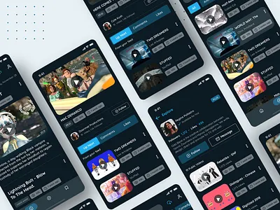 Vimeo Mobile App _ Redesign 03 animation dark theme design digital experience invite mobile navigation play search bar streaming tabs ui uidesign upload ux video website