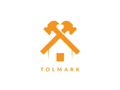 Tolmark - Logo Exploration 2 2d branding carpentry concept design flat hammer house icon identity illustration logo logotype negative space sign skill tool typography vector wood