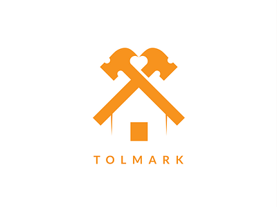 Tolmark - Logo Exploration 2 2d branding carpentry concept design flat hammer house icon identity illustration logo logotype negative space sign skill tool typography vector wood