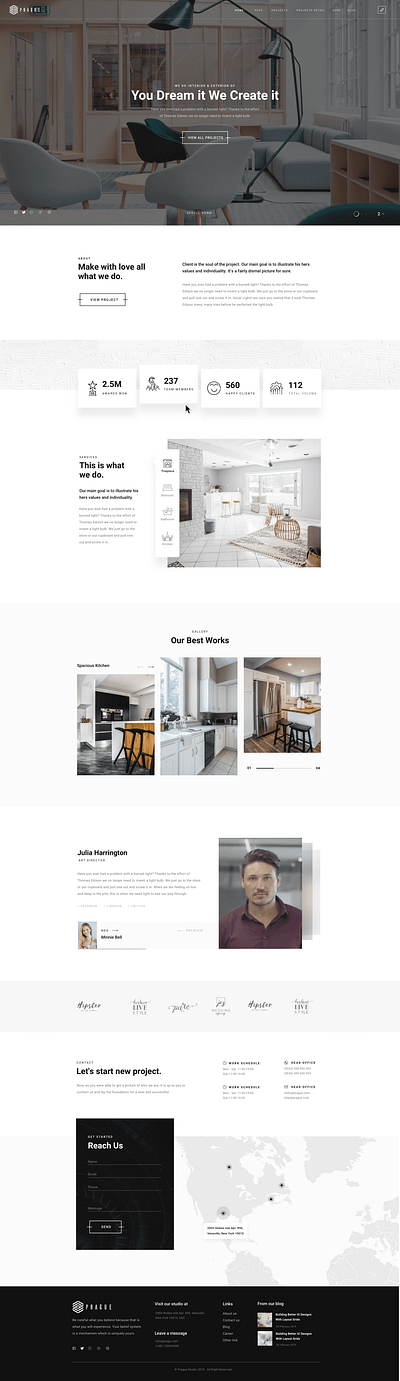 Prague Architecture Wordpress Theme agency branding business creative design gallery mobile modern portfolio print product design typography webdesign webdevelopment wordpress wordpress development