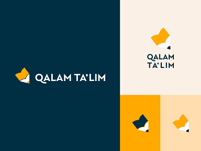 Qalam Ta'lim | Logo | Identity book brand brand design branding education golden ratio illustration logo logo design logodesign logotype pencil