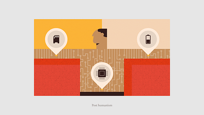 post human characters people retro style styletest vector