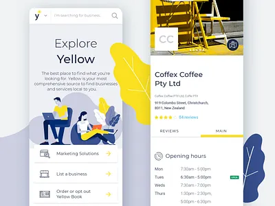 New Yellow responsive website app brand identity business profile clean design flat illustration mobile website real project responsive ui ux web website