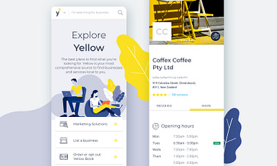 New Yellow responsive website app brand identity business profile clean design flat illustration mobile website real project responsive ui ux web website