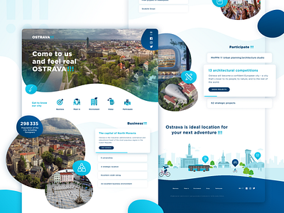 Feel Ostrava!!! NO. 1 animation branding design flat illustration landing page ui ux vector web webdesign website