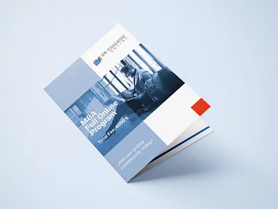 UK CollegeOnline Brochure Design blue branding brochure brochure design design education logo logodesign